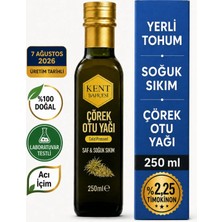 Kent Bahçesi Çörek Otu Yağı 250 ml Parti Analizli %2,25 Timokinon Yerli Tohum Soğuk Sıkım Acı İçim
