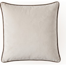 Lidoma Home "sable" Kadife Düz Kırlent Kılıfı - 45X45 - Koyu Kahve
