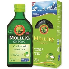 Möller's Omega 3 Doğal Elma Aromalı Balık Yağı Şurubu 250 ml