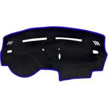 Ayrex Guerrıno Torpido Koruma Halısı Siyah Kenar Renk Mavi Peugeot 307 2001-2008 ile Uyumlu