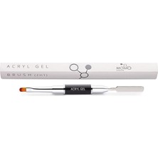 Ayrex Momo Professional Çift Taraflı Spatula ve Akril Jel Fırçası No.6