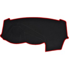 Ayrex Guerrıno Torpido Koruma Halısı Siyah Kenar Renk Kırmızı Ford Focus 3 2011-2017 ile Uyumlu