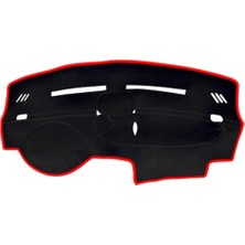 Ayrex Guerrıno Torpido Koruma Halısı Siyah Kenar Renk Kırmızı Peugeot 307 2001-2008 ile Uyumlu