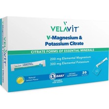 Velavit V-Magnesium & Potassium Citrate 20 Saşe