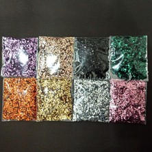 Ayrex Hobiflex Glitter Elmas Model Süsleme Pulu Nail Art Makyaj Sim Set 15 Gram x 8 Renk 120 gr