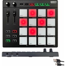 Ayrex Pad Controller-16 Stüdyo Midi Pad Controller (48 Adet Pad Bankası)