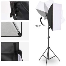 Ayrex Fototekfotoğraf 50X70CM Softbox Tek Duy Sürekli Işık Seti Strobist Teklii Set 50X70 Softbo