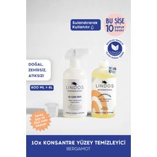 Lindos 600 ml Konsantre Yüzey Temizleyici Bergamot Kokulu Doğal Temizlik Ürünü