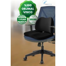 St. Morritz Ortopedik Visco 2 Li Bel ve Oturma Minderi Seti |ofis & Ev Koltukları Için Ergonomik Destek Yastığı