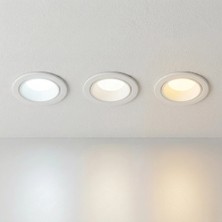 Alfa Brand 1 Adet Cata Ct 5260 Başak Beyaz Kasa 8W Sıva Altı LED Spot 3 Renk