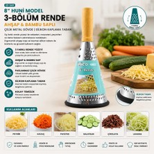 Alfa Brand 8 Inç - Huni Model   Ahşap - Bambu Saplı  Metal Rende  Silikon Tabanlı BX40