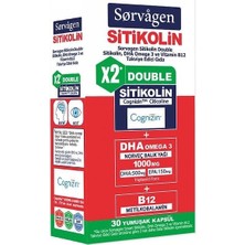 Sorvagen Double Sitikolin Dha Omega 3 ve B12 30 Kapsül