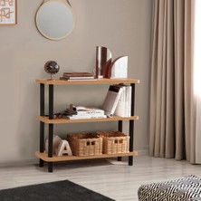 Uvi Collection Dora Step Kitaplık Atlantik Çam Siyah 80X28