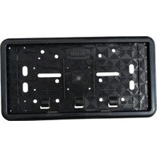 Alfa Brand Çerçeveli Dikdörtgen  Plakalık Plaka Altlığı Siyah 32X17CM 1 Adet