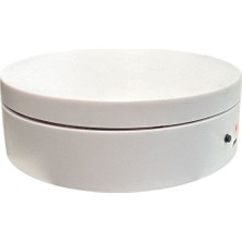 Stand Market 12 cm 360° Döner Ürün Çekim Platformu – Pilli & Elektrikli Çalışan Beyaz