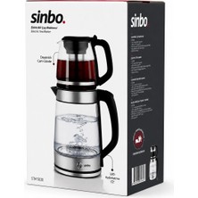 Alfa Brand Sinbo 2'si 1 Arada Çaycı - Kettle - 2.0l + 1.2l Kapasite - Cam Gövde