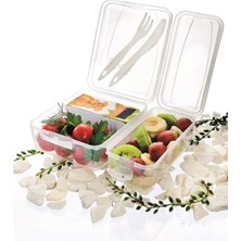 Alfa Brand Takeaway Ergonomik Asorti Çatal Bıçaklı Pratik Yoğurt Saklama Kabı BX40