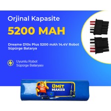 Ümit Maker Dreame D10S Plus 5200 Mah 14.4V Robot Süpürge Batarya