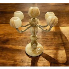 Aura Stone Aurastone Oniks Doğaltaş 5'li Şamdan