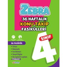 Anonim Berkay Yayınları 4. Sınıf Zebra 36 Haftalık Konu Takip Fasikülleri