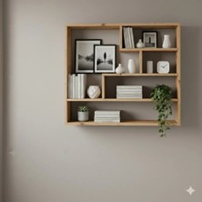 Rafixa Kare Labirent Duvar Rafı Modern Kitaplık ve Dekoratif Obje Düzenleyici