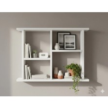 Rafixa Pencere Formlu Duvar Rafı Dekoratif Obje ve Kitap Standı Modern Kitaplık