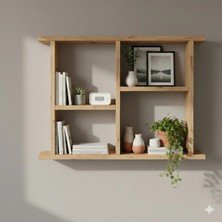 Rafixa Pencere Formlu Duvar Rafı Dekoratif Obje ve Modern Kitaplık