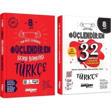 Akm Kitap Ankara Yayıncılık 8.sınıf Türkçe Güçlendiren Soru Bankası ve 32 Haftalık Deneme Seti 2 Kitap