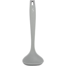 Lurch - Platin Silikon Sos Kepçesi 28 cm Açık Gri - Yanmaz, Yapışmaz, Bükülmez, Çizmez, Tat ve Koku Bırakmaz - 240015
