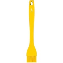 Lurch - Platin Silikon Pasta Fırçası 25,5 cm Sarı - Yanmaz, Yapışmaz, Bükülmez, Çizmez, Tat ve Koku Bırakmaz - 240051