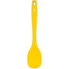 Lurch - Platin Silikon Yemek Kaşığı 28 cm Sarı - Yanmaz, Yapışmaz, Bükülmez, Çizmez, Tat ve Koku Bırakmaz - 240041