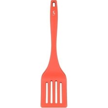 Lurch - Platin Silikon Delikli Spatula 32,5 cm Somon - Yanmaz, Yapışmaz, Bükülmez, Çizmez, Tat ve Koku Bırakmaz - 240063