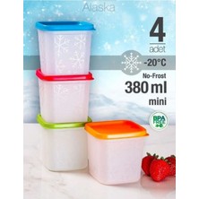 St. Morritz 4 Adet Mini Alaska Nofrost Saklama Kabı Derin Dondurucu 380ML