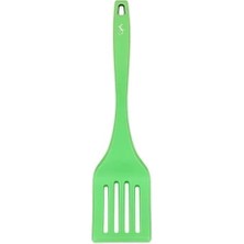 Lurch - Platin Silikon Delikli Spatula 32,5 cm Yeşil - Yanmaz, Yapışmaz, Bükülmez, Çizmez, Tat ve Koku Bırakmaz - 240083