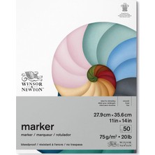 Ayrex Winsor & Newton 6002007 Markör Kağıdı, Beyaz, 27,9 x 35,6 cm