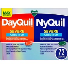 Vicks Dayquil And Nyquil Severe Cold Flu 72 Liquicaps