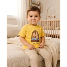Tuffy Erkek Bebek Açık Mavi Baskılı Süprem T-Shirt Rahat Kesim Modern Tasarım
