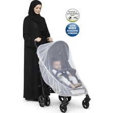 St. Morritz Lüx Beyaz Bebek Arabası Sinekliği Sineklik Cibinlik