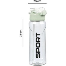 St. Morritz Aqua Fresh Matara 750ML Sporcu Matara 750 ml Akrilik Pipetli Matara