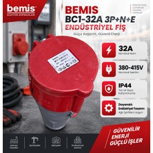 Bemis BC1-32A 3p+N+E Endüstriyel Trifaze Fiş 32A 380V IP44