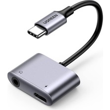 1001 USB C - 3.5mm Kulaklık Jakı Ses Adaptörü ve Şarj Cihazı Dac Tip C - Aux Kulaklık Ayırıcı I
