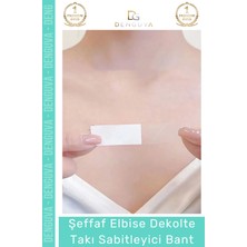 Denguva Özel Üretim Şeffaf Elbise Sabitleyici Dekolte Takı Kıyafet Bandı Elbise Kaydırmaz 72 Parça Bant