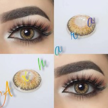 Axhara Newyork Henna Hazel Ela Renkli Göz Kirpik Lensi Yıllık Kullanım