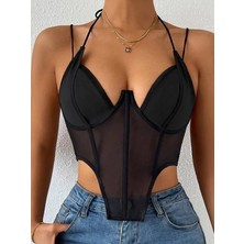 She Balenli Ince Askılı Fantezi Kadın Body