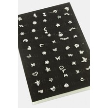 Zero Land Csmo-Tex Tragus Zirkon Taşlı Piercing 1 Adet Gümüş Rengi