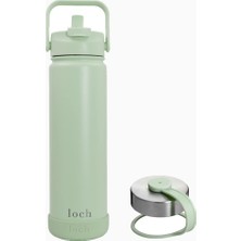Loch Paslanmaz Çelik Termos Matara 650 ml Açık Yeşil