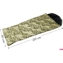 St. Morritz Uyku Tulumu Su & Soğuk Geçirmez -35 Derece Kadar Dayanıklı 270 Denye Pixel Kamuflaj 210X80 cm
