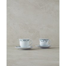 St. Morritz Blatt Porselen 2'li Kahve Fincan Takımı 80 ml Yeşil