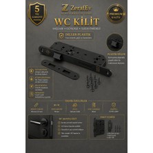 Sessiz Wc Iç Kilidi Siyah Renk 40X23 5 Yıl Garantili
