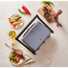 St. Morritz Gastro Grill Glass Premium 2400W Tost ve Izgara Makinesi Ocean Wave